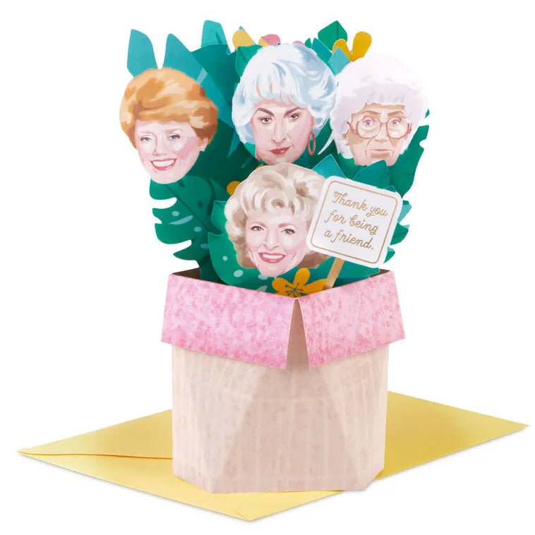 The Golden Girls Thank You for Being a Friend 3D Pop-Up Friendship Card