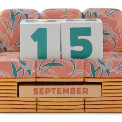 The Golden Girls Floral Rattan Couch Perpetual Calendar