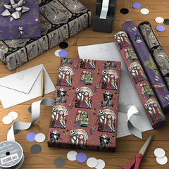 Disney Tim Burton's The Nightmare Before Christmas 3-Pack Wrapping Paper Mini Roll Bundle, 45 sq. ft. total
