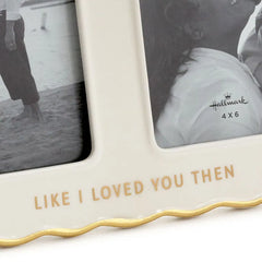 Then and Now Ceramic Picture Frame, Holds 2 Photos