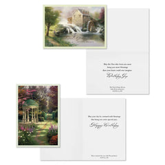 Thomas Kinkade Inspirational Assorted Religious Birthday Cards, Box of 12