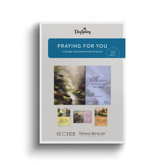 Thomas Kinkade Assorted Religious Praying for You Cards, Box of 12