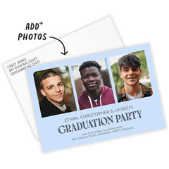Simple Group Party Flat Graduation Party Invitation