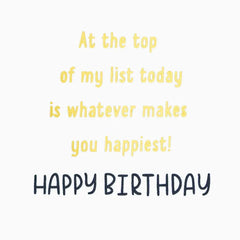 Hubby's Birthday To-Do List Romantic Birthday Card for Husband