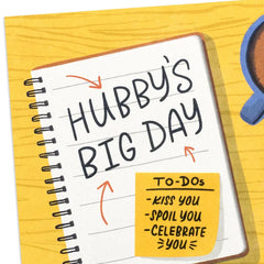 Hubby's Birthday To-Do List Romantic Birthday Card for Husband