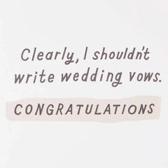 Love, Dreams and Toilet Paper Funny Wedding Card
