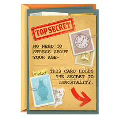 Top Secret Folder Funny Birthday Card