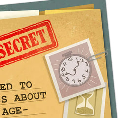 Top Secret Folder Funny Birthday Card