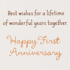 Summer, Autumn, Winter, Spring Trees First Anniversary Card