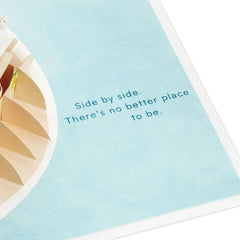 Tropical Beach Scene 3D Pop-Up Anniversary Card