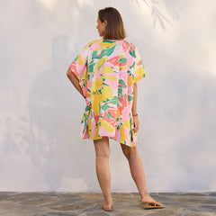 WerkShoppe Dahlia Garden Halftan Cover-Up Dress