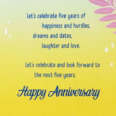 Let's Celebrate Us 5th Anniversary Card