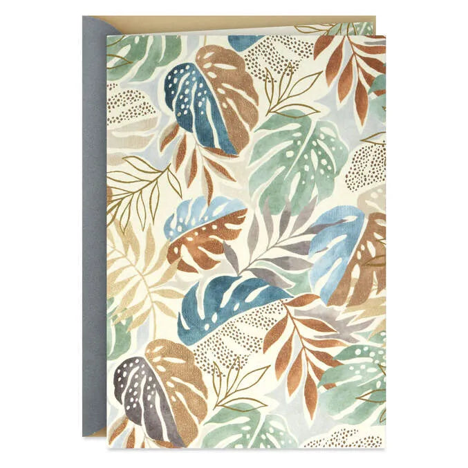 Tropical Leaves Blank Card