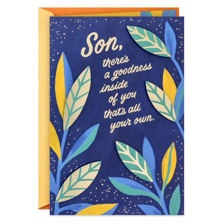 There's Goodness Inside of You Birthday Card for Son From Mom