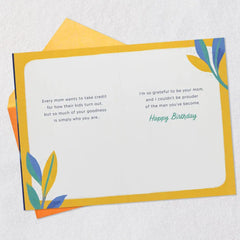 There's Goodness Inside of You Birthday Card for Son From Mom