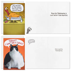 Big Slice of Gratitude Assorted Funny Thanksgiving Cards, Pack of 16