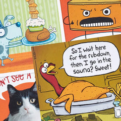 Big Slice of Gratitude Assorted Funny Thanksgiving Cards, Pack of 16