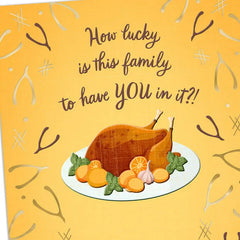Very Lucky and Thankful Thanksgiving Card for Family