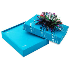 4.5" Turquoise Chevrons Gift Card Holder Box With Bow