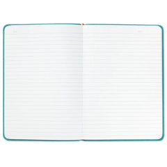 Turquoise Faux Leather Notebook With Pen