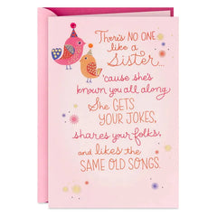 There's No One Like a Sister Birthday Card
