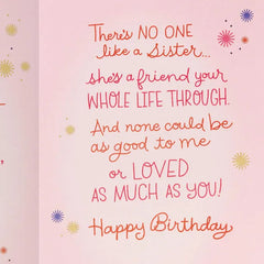 There's No One Like a Sister Birthday Card