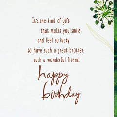 I Cherish Our Friendship Birthday Card for Brother