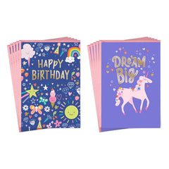 Sweet and Whimsical Birthday Cards, Pack of 10