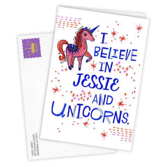 I Believe in You & Unicorns Custom Card