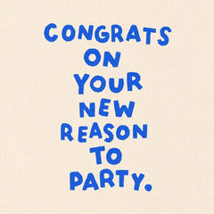 Up All Night Funny New Baby Card