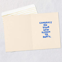Up All Night Funny New Baby Card
