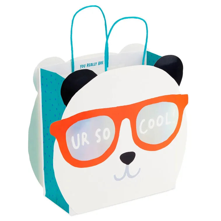 9.8" UR So Cool Panda Face Medium Gift Bag