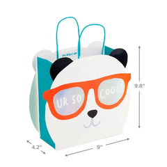 9.8" UR So Cool Panda Face Medium Gift Bag