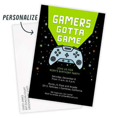 Video Gamer Birthday Invitation
