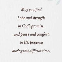 May You Find Hope and Strength Religious Sympathy Card