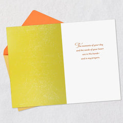 In God's Hands and In My Prayers Religious Encouragement Card
