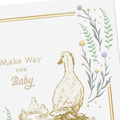 Vintage Ducklings New Baby Card
