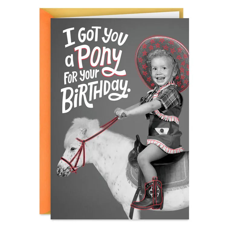 I Got You a Pony Funny Birthday Card