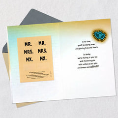 Coming Soon Customizable Wedding Shower Card With Title Stickers
