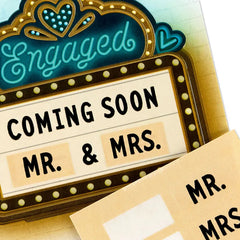 Coming Soon Customizable Wedding Shower Card With Title Stickers