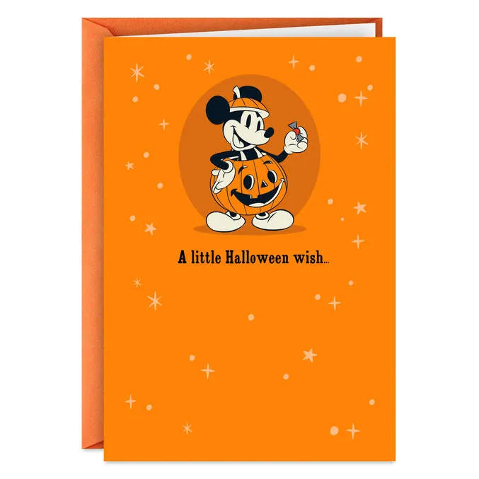 Disney Mickey Mouse Fun Moments and Sweet Memories Halloween Card