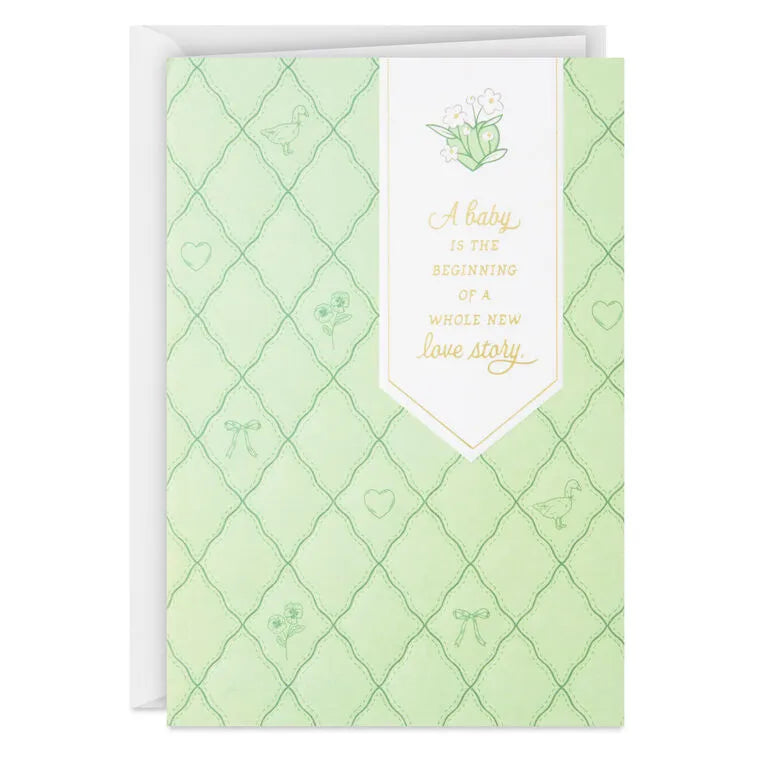 A Whole New Love Story New Baby Card