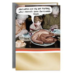 Pet Turkey Funny Thanksgiving Card
