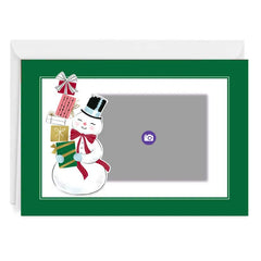 Vintage Snow Man Custom Holiday Card