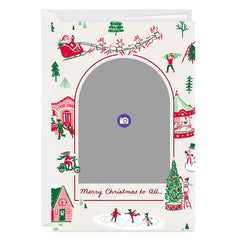 Vintage Holiday Scenes Custom Christmas Card