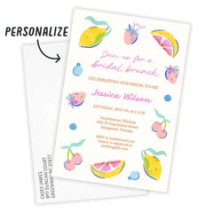 Citrus Art Flat Bridal Brunch Invitation
