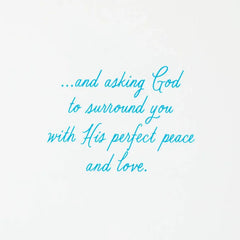 God's Peace and Love For You Religious Sympathy Card