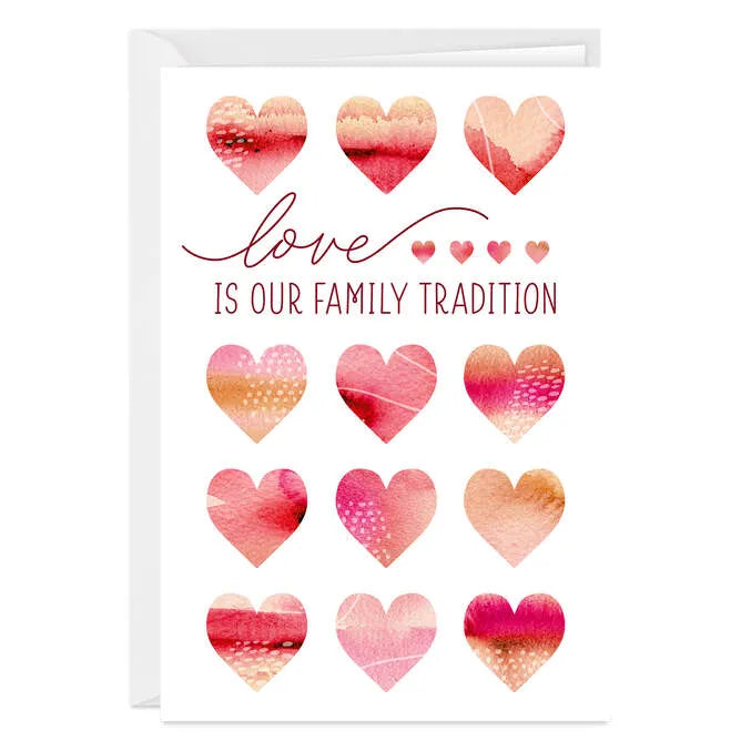 Love Is Our Family Tradition Custom Valentine's Day Card