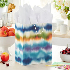 13" Watercolor Ikat Large Gift Bag