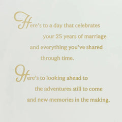 Here's to You Two and a Lifetime of Love 25th Anniversary Card